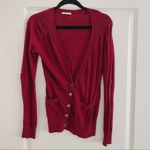 Women’s Red V-neck sweater